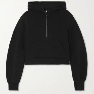 Lululemon Scuba Half Zip Crop Sweater Hoodie Black M/L